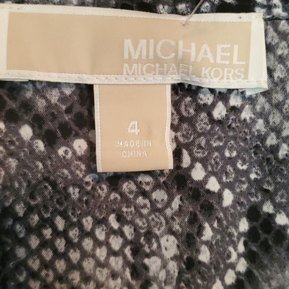 MICHAEL KORS JERSEY PYTHON MOC WRAP DRESS SZ 4 - Picture 2 of 6